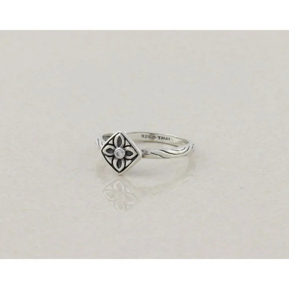 Sterling Silver Belle Fleur CZ Ring Size 9 1/4 Silpada - Picture 5 of 7